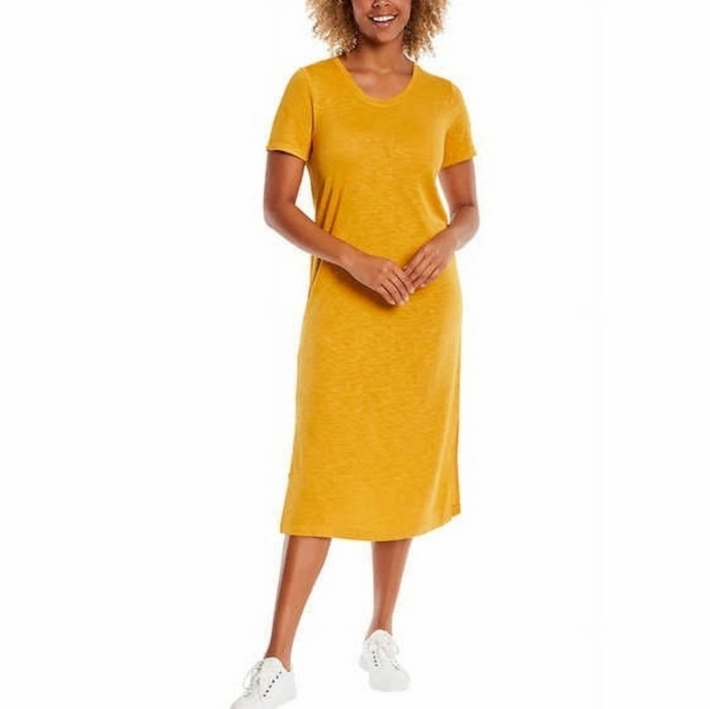 NWOT Jessica Simpson Yellow Maxi Dress W/ Slits Size L